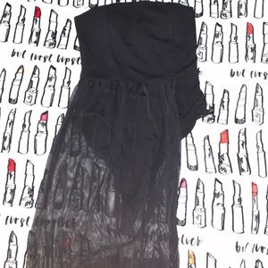 Body suit with sheer train